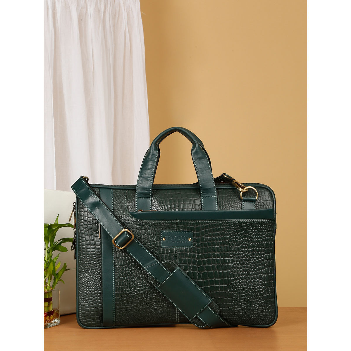 Teakwood leather laptop bags sale