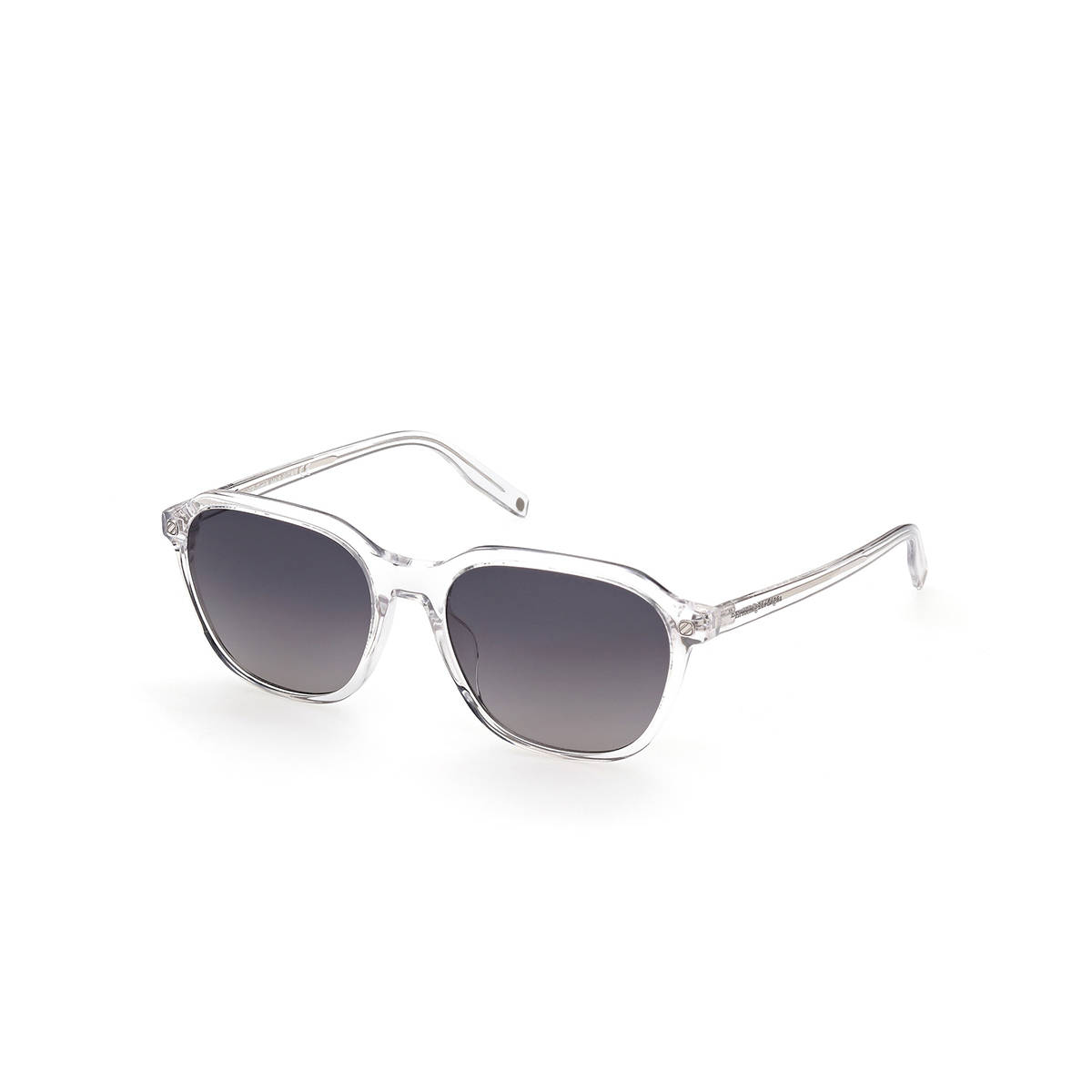 Ermenegildo Zegna Clear Square Polarised and UV Protection Sunglasses EZ0194 55 26B (55)