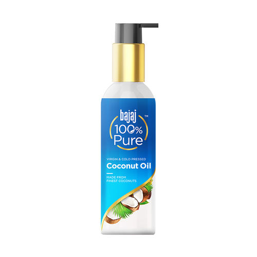 Bajaj 100% Pure Coconut Oil - Virgin & Cold Pressed, Repairs Damaged Hair &  Moisturizes Skin: Buy Bajaj 100% Pure Coconut Oil - Virgin & Cold Pressed,  Repairs Damaged Hair & Moisturizes