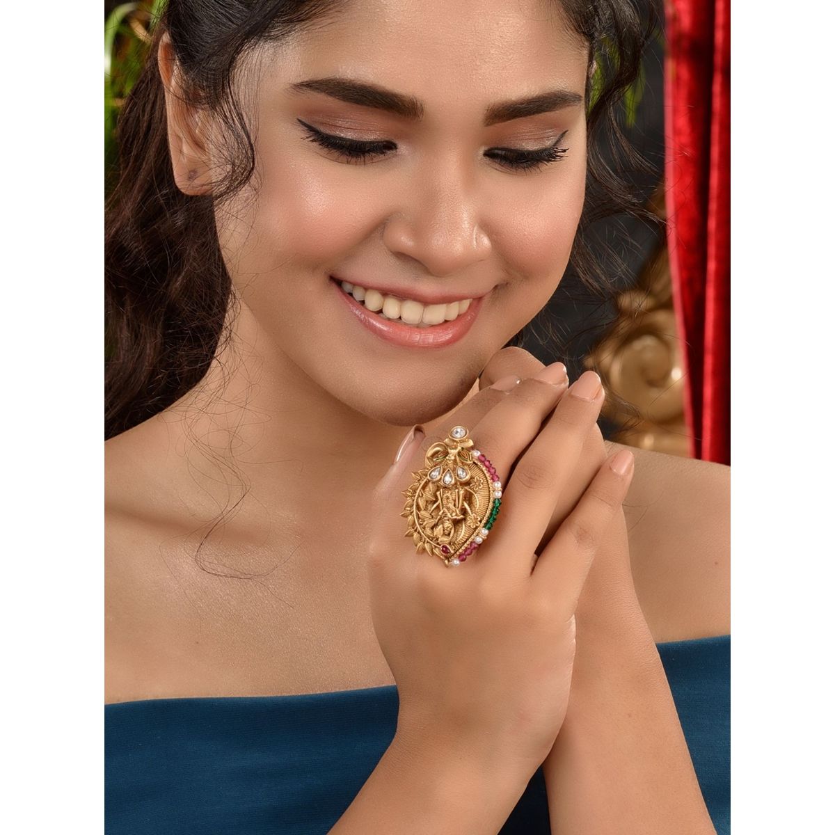 ShipJewel Shri Krishna Ring 14kt Diamond Yellow Gold ring Price in India -  Buy ShipJewel Shri Krishna Ring 14kt Diamond Yellow Gold ring online at  Flipkart.com