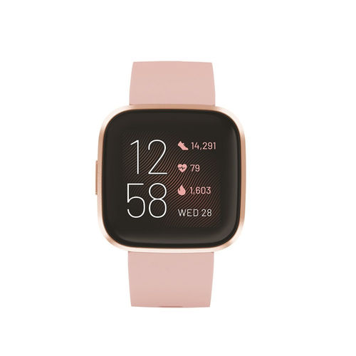 Fitbit Versa 2 Health & Fitness Smartwatch with Heart Rate, Music, Alexa  Built-in, Sleep & Swim Tracking, Petal/Copper Rose, One Size (S & L Bands