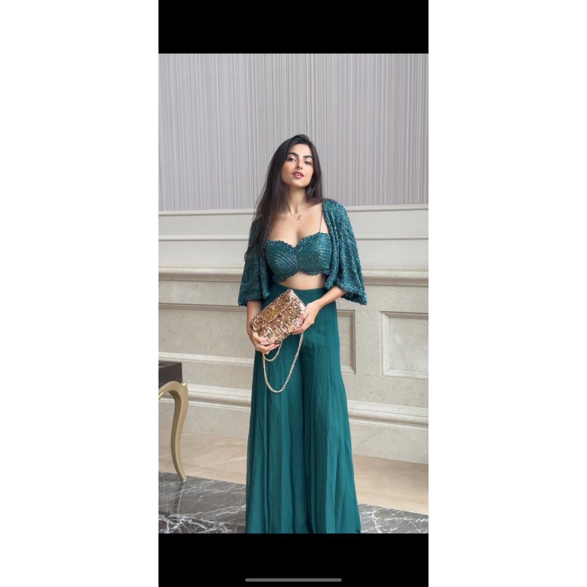 Buy SG By Sonia Gulrajani Rose Gold Sequin Trish Sling Bag Online