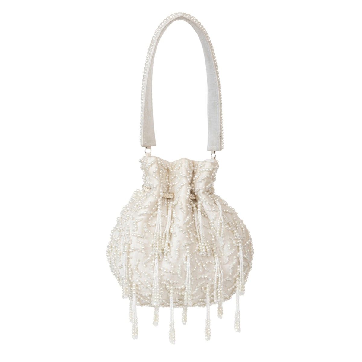 Buy SG By Sonia Gulrajani Inaya White Potli Bag Online