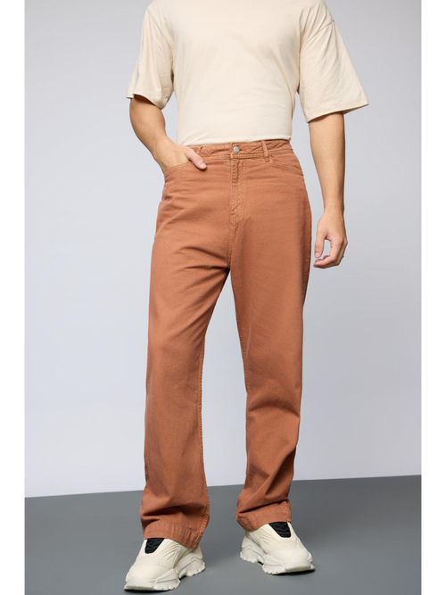 Buy FREAKINS Sundown Brown Mens Straight Leg Jeans Online