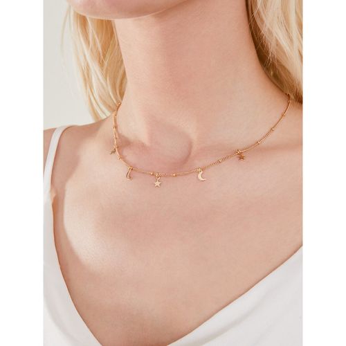 Accessorize London Women's Stars and Moon Station Necklace