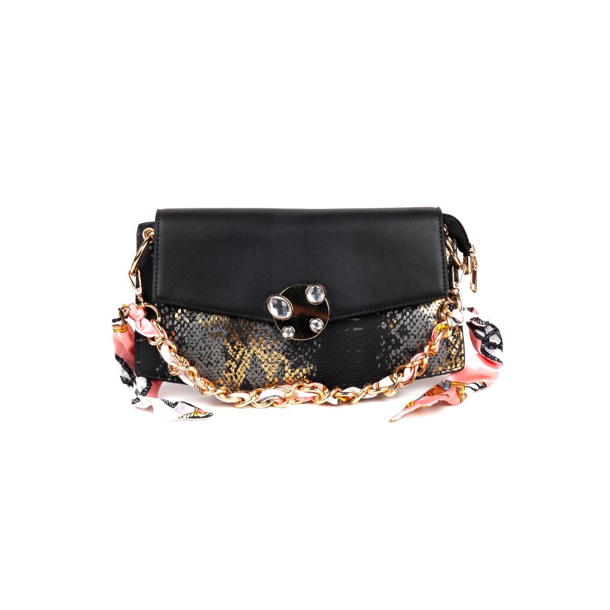 Odette Black Printed Clutches Buy Odette Black Printed Clutches Online