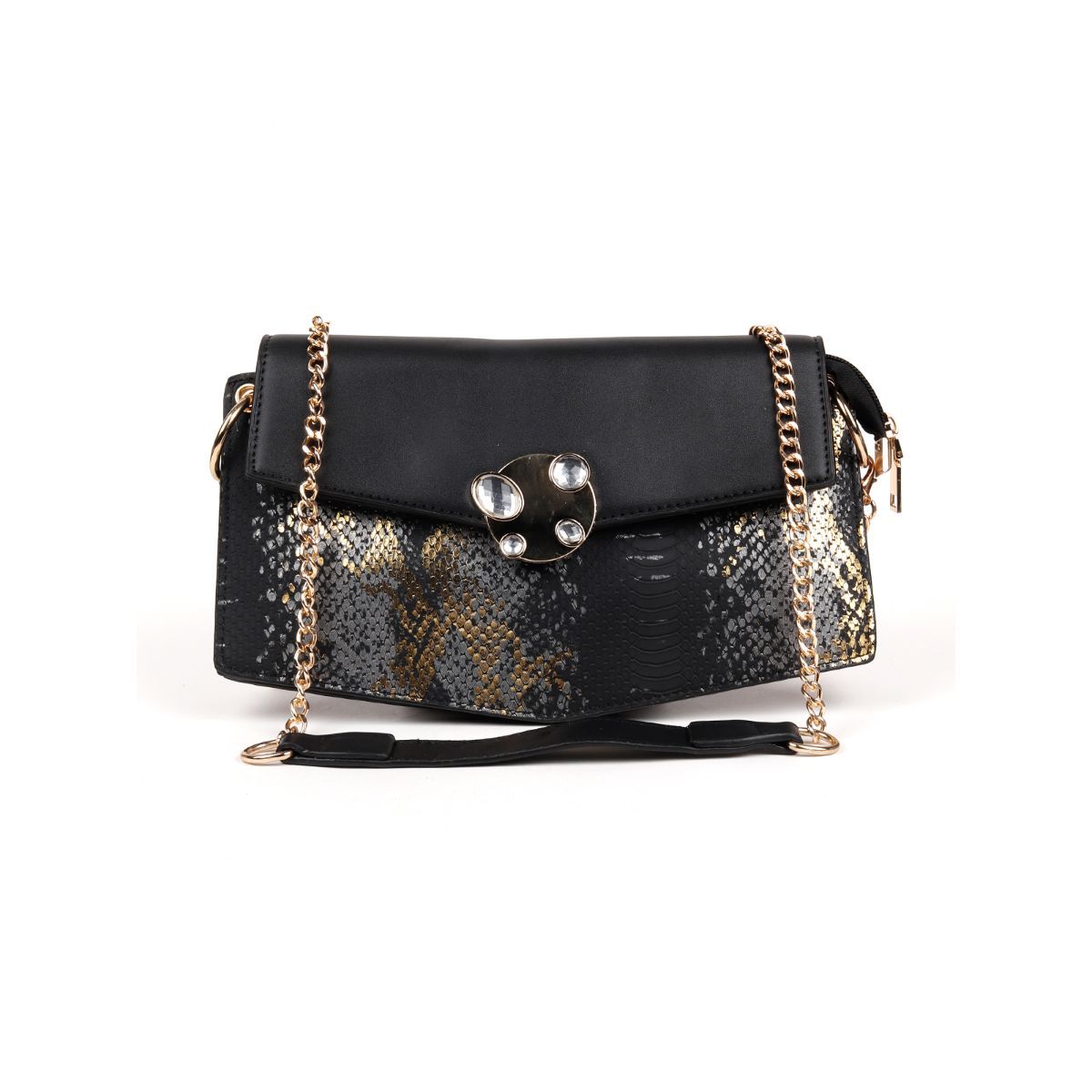 Odette Black Printed Clutches Buy Odette Black Printed Clutches Online