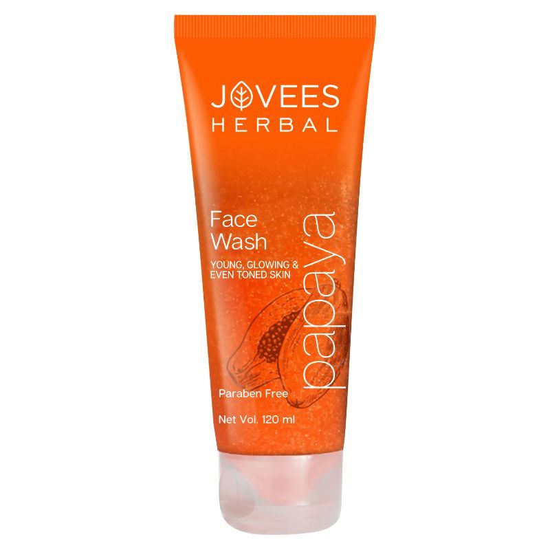 Jovees Herbal Papaya Facewash For Glowing And Brightening Skin All Skin Types Men And Women - 120 ml