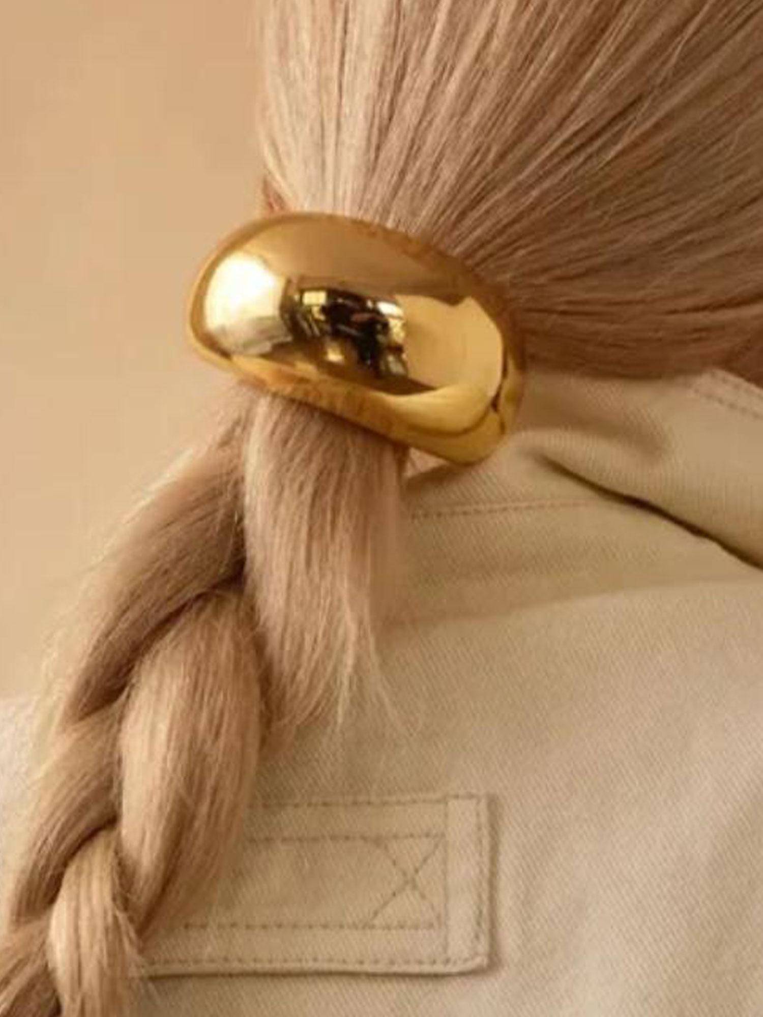 Niscka Golden Coloured Hair Ties