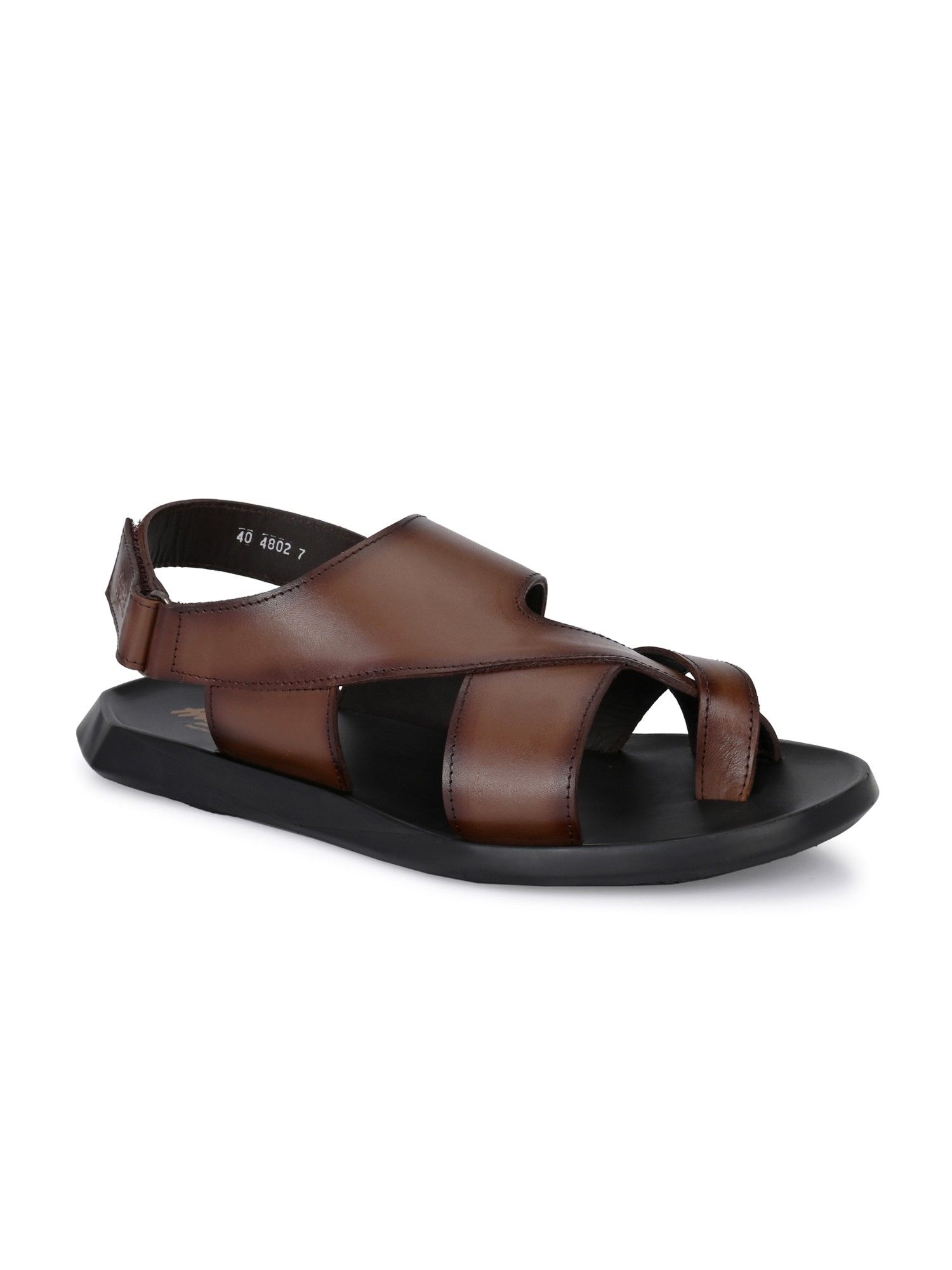 Buy Hitz Men Black Leather Shoe Style Sandals - Sandals for Men 7133082 |  Myntra