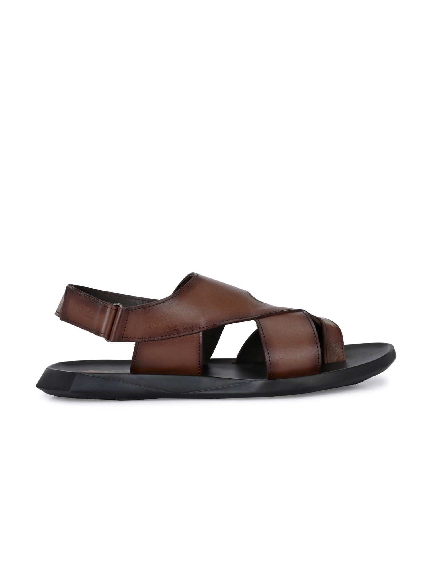 Hitz Brown Leather Open Toe Sandals with Velcro Closure Men Brown Sandals -  Buy Hitz Brown Leather Open Toe Sandals with Velcro Closure Men Brown  Sandals Online at Best Price - Shop