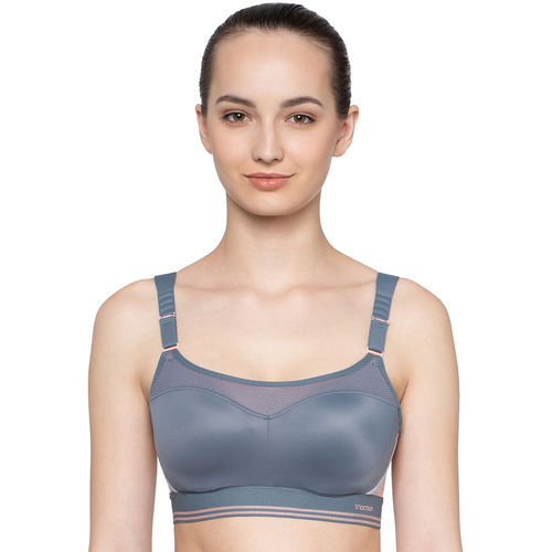 Buy Triumph Triaction Control Lite wired Padded High Bounce Control Sports  Bra - Grey Online