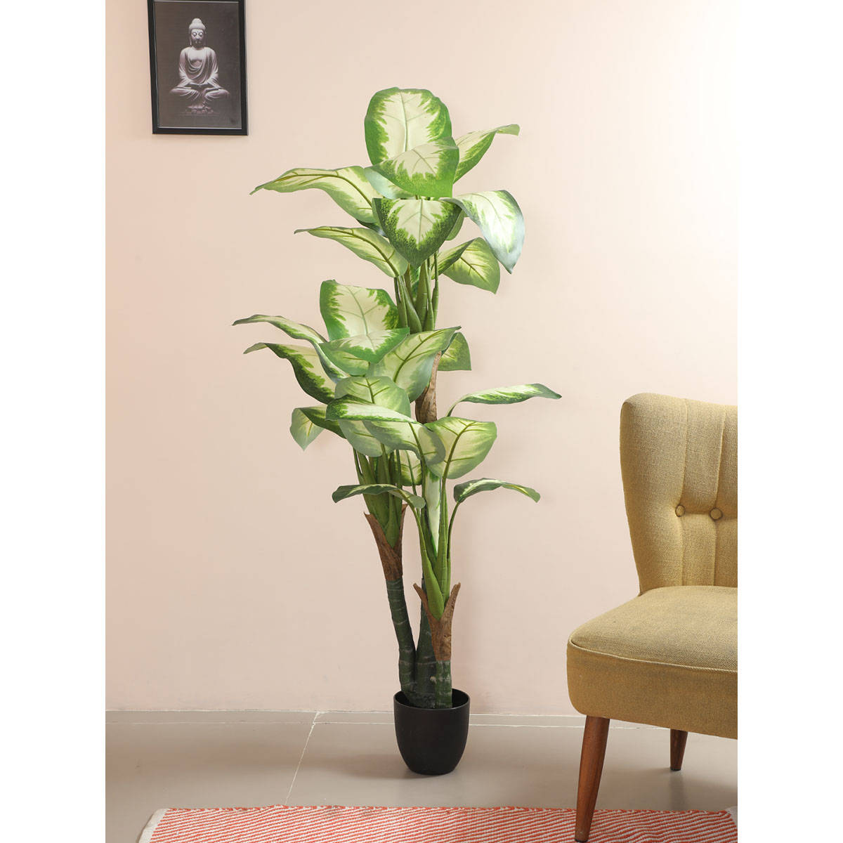 Home Bloom Decoration Artificial Dieffenbachia Plants for Indoor & Outdoor with Pot