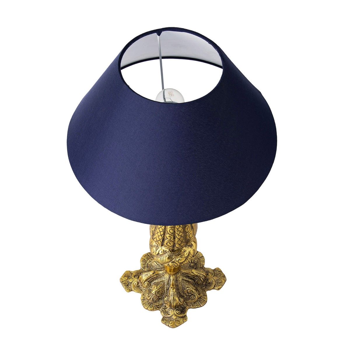 Homesake Metal Table Lamps Shade Scroll Blue Buy Homesake Metal Table Lamps Shade Scroll Blue