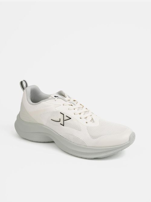 Xtep Mass Life Series Textile Upper Ip Outsole Running Shoes for Men,  Canvas White/Grey