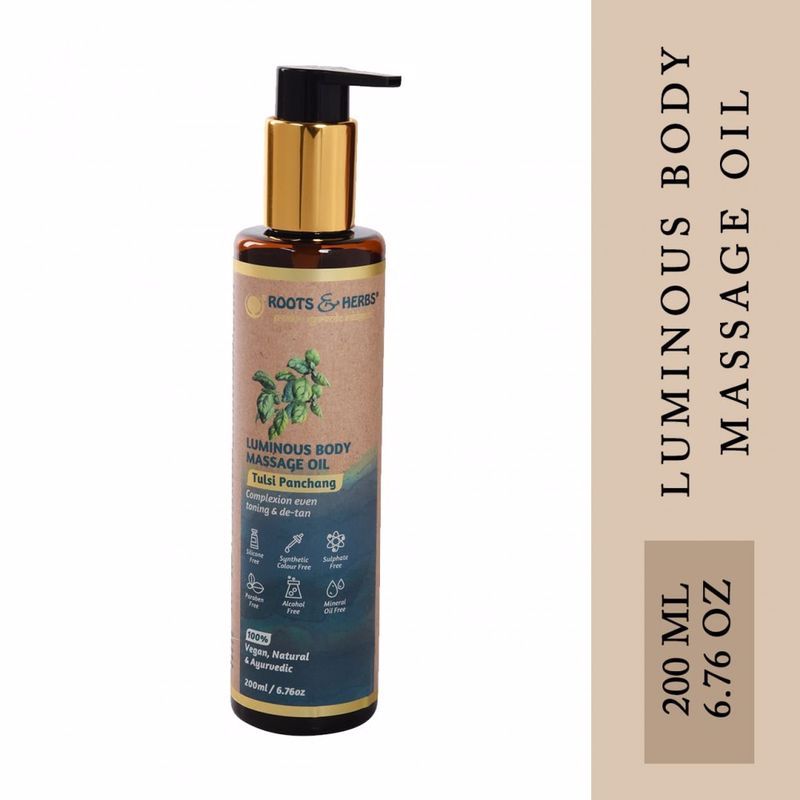 Roots & Herbs Tulsi Panchang Luminious Body Massage Oil