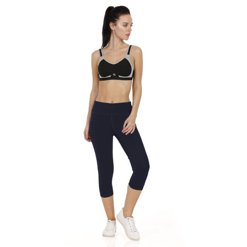 Buy Amante Black Non-Padded Non-Wired Reversible Sports Bra Online