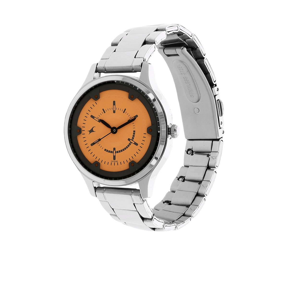 fastrack orange dial watch