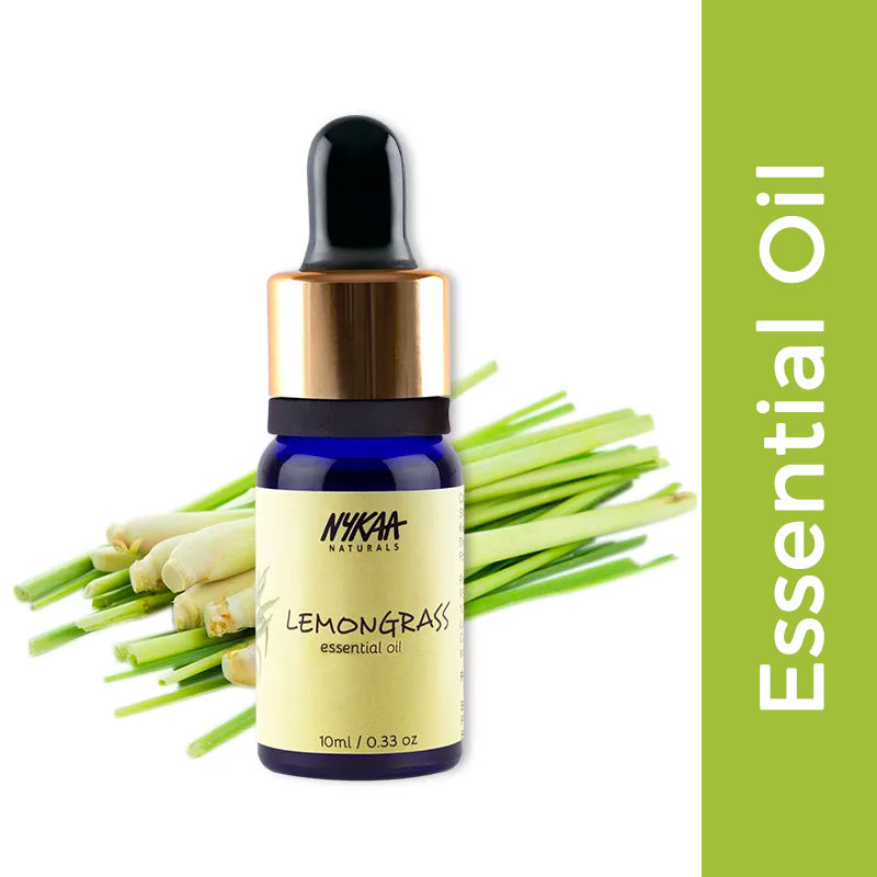 Nykaa Naturals Lemongrass Essential Oil for Minimised Pores & Hair Fall Protection - 100% Natural