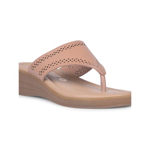 Bata Comfit Women Slip On Nude Sandals (UK 7)