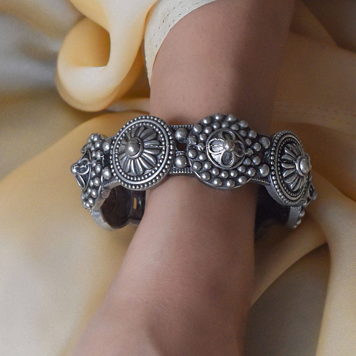 Teejh Sheela Silver Oxidized Bracelet