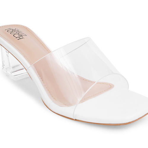 clear white sandals