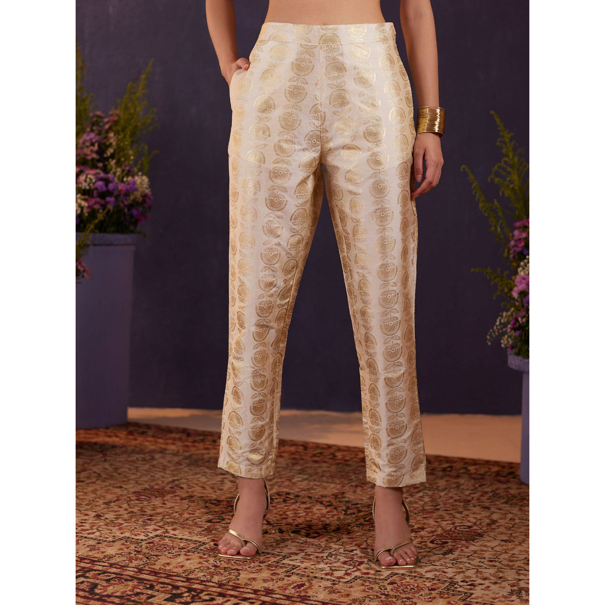 Buy Green Trousers & Pants for Women by Fig Online | Ajio.com
