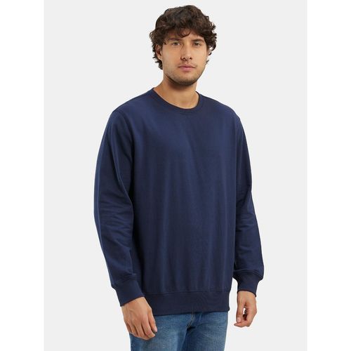 Jockey 2716 Men Super Combed Cotton French Terry Solid Sweatshirt Navy