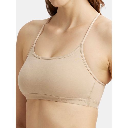 Jockey 1351 Women Super Combed Cotton Elastane Multiway Styled Crop Top  Light Skin (M)
