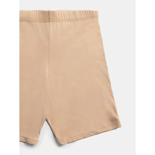 Jockey 1529 Women High Coverage Super Combed Cotton Elastane Shorties  Skin (M)