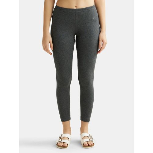 Jockey 2520 Women Super Combed Cotton Rich Thermal Leggings Charcoal  Melange (L)