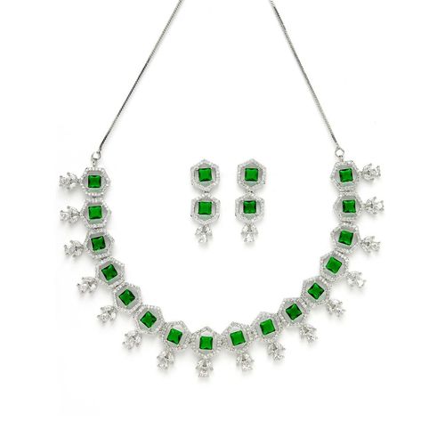 Buy Karatcart Green Cubic Zirconia Studded Light Weight Jewellery