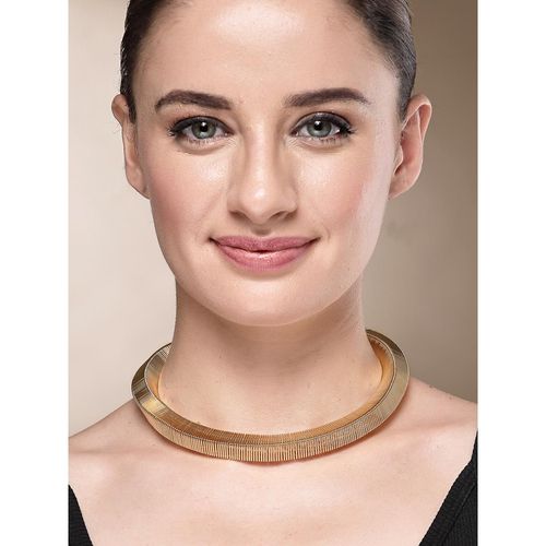 Karatcart Gold Plated Omega Chain Necklace for Women - Main Image