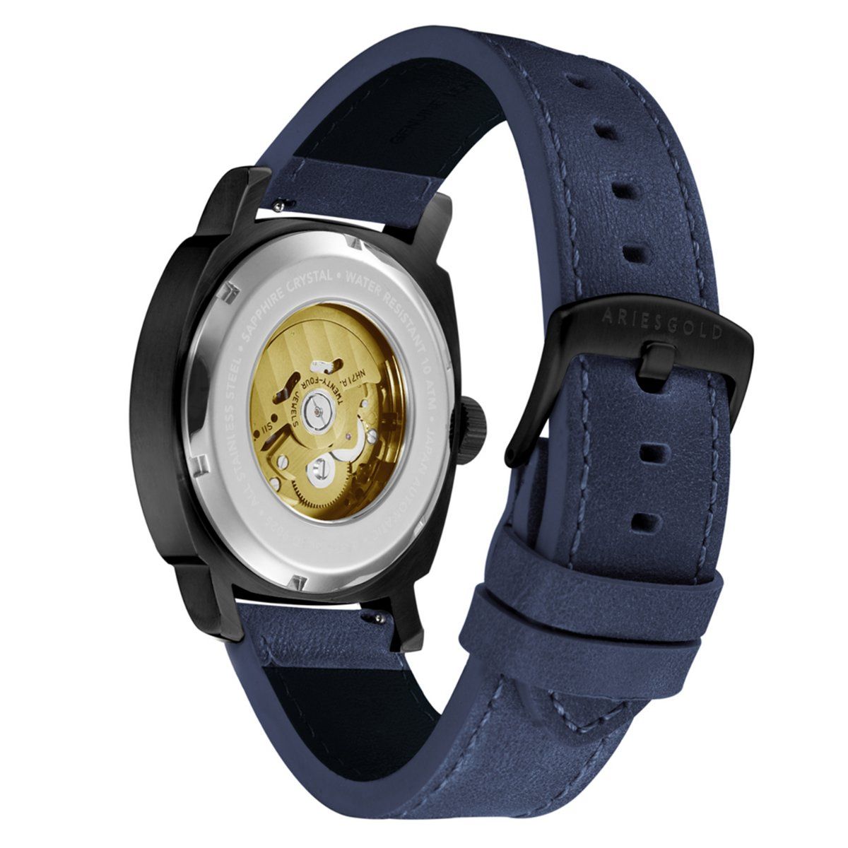 Buy Aries Gold Vanguard Automatic Skeleton Watch With Sapphire Glass For Men G 9025 Bk Bug Online 0400