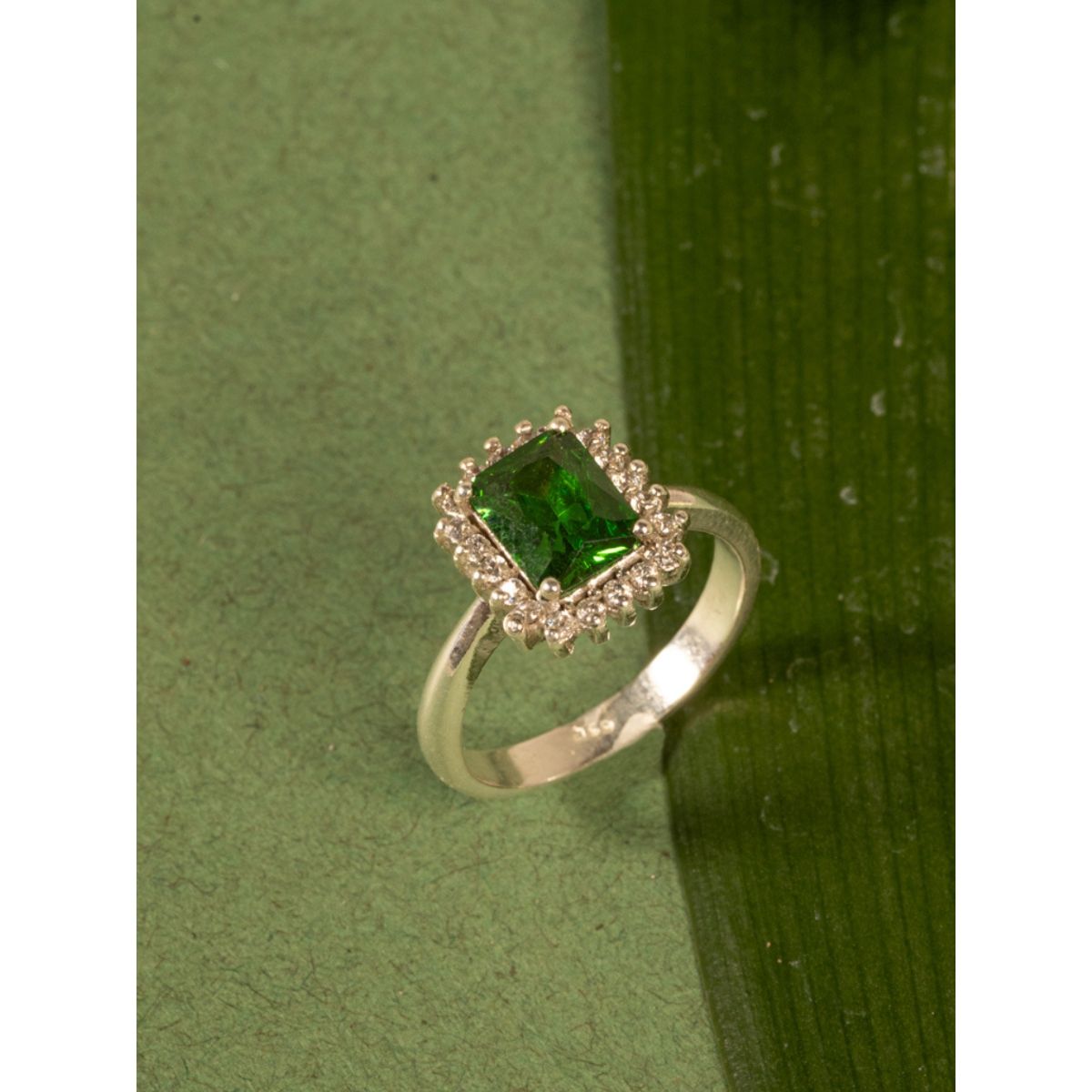 Buy Margento Jewels 925 Sterling Silver Nature Green Emerald Topaz Ring  Online