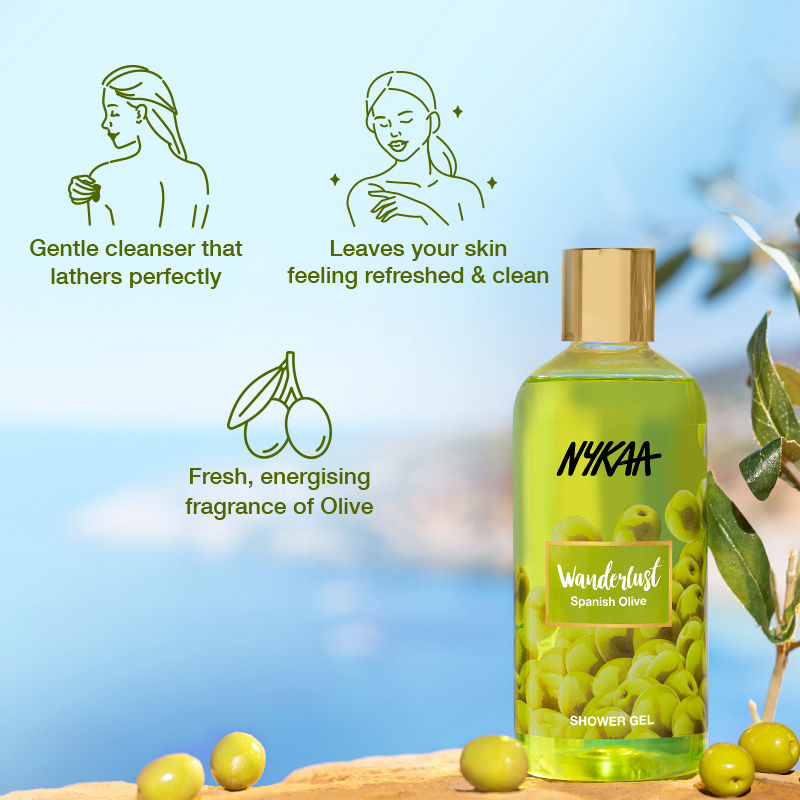 Buy Nykaa Wanderlust Spanish Olive Shower Gel Online