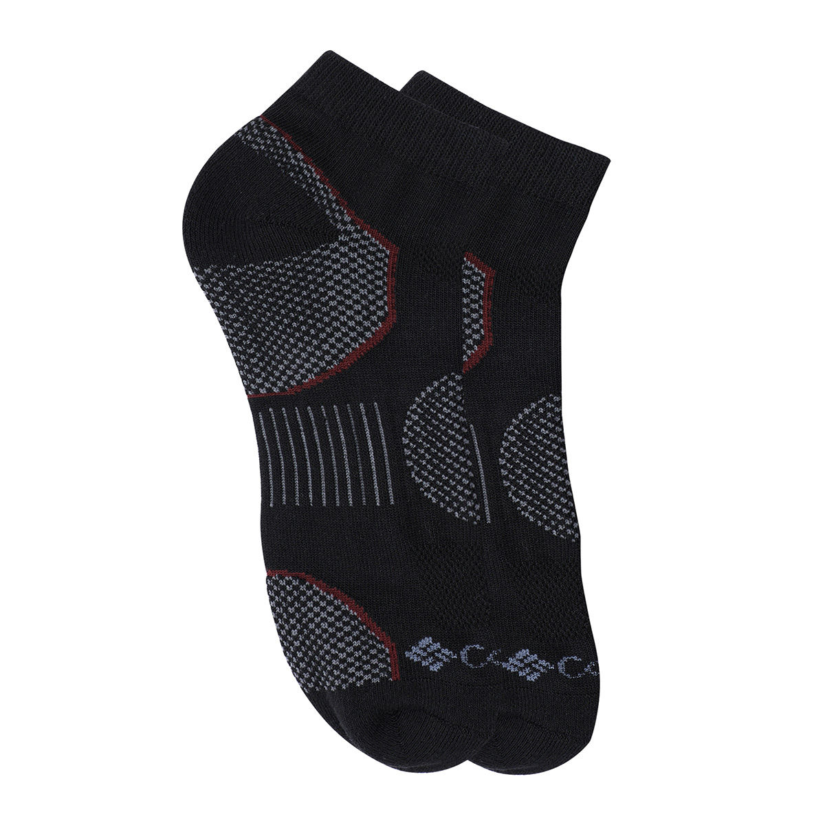 Columbia Mens Black Blended Low Cut Socks (Pack of 2)