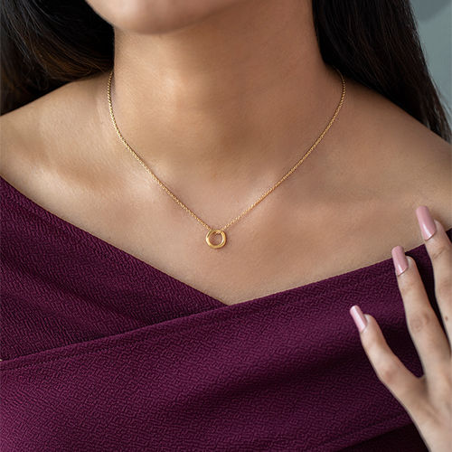 Buy Shaya by CaratLane The Soulmate Circle Charm Necklace Online