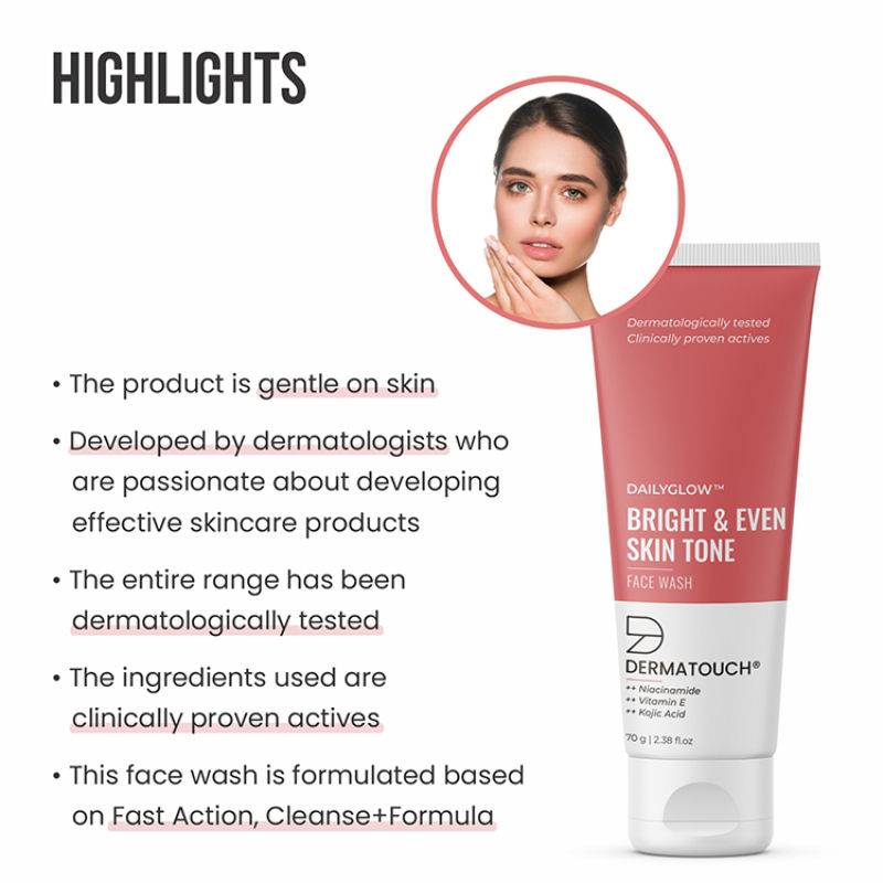 Buy Dermatouch Dailyglow Bright & Even Skin Tone Face Wash Online