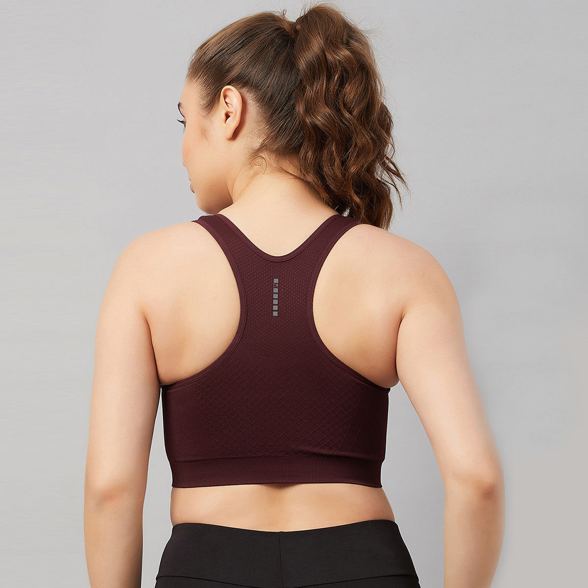 Buy C9 Airwear Womens Dark Chocolate Sports Bra With Racerback And Broader Straps Online 1037