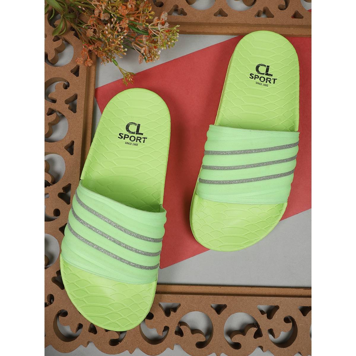 Buy Carlton London Sports Lime Sliders Online