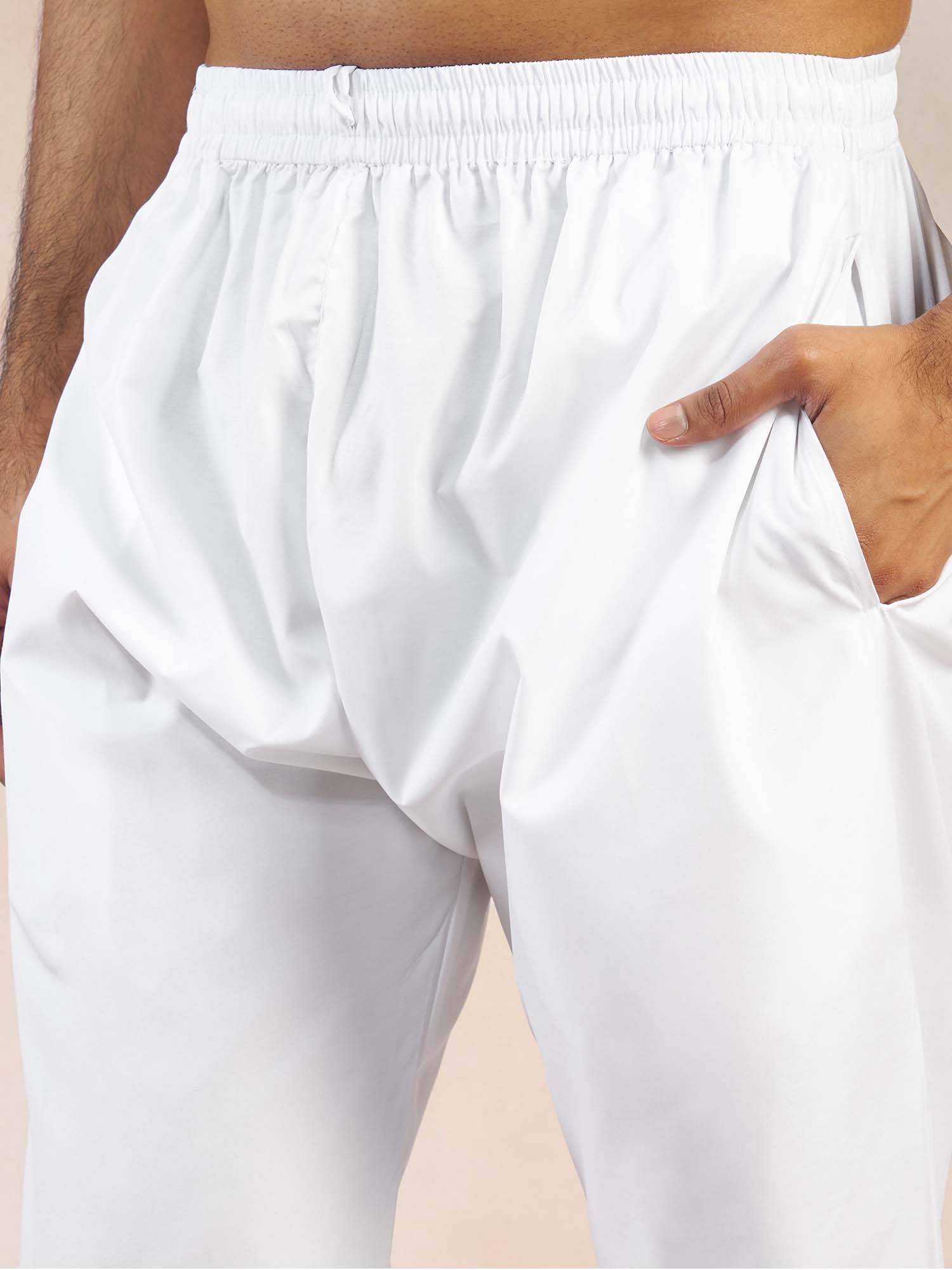 Vasmp Buy Vastramay Men's White Cotton Pyjama Online