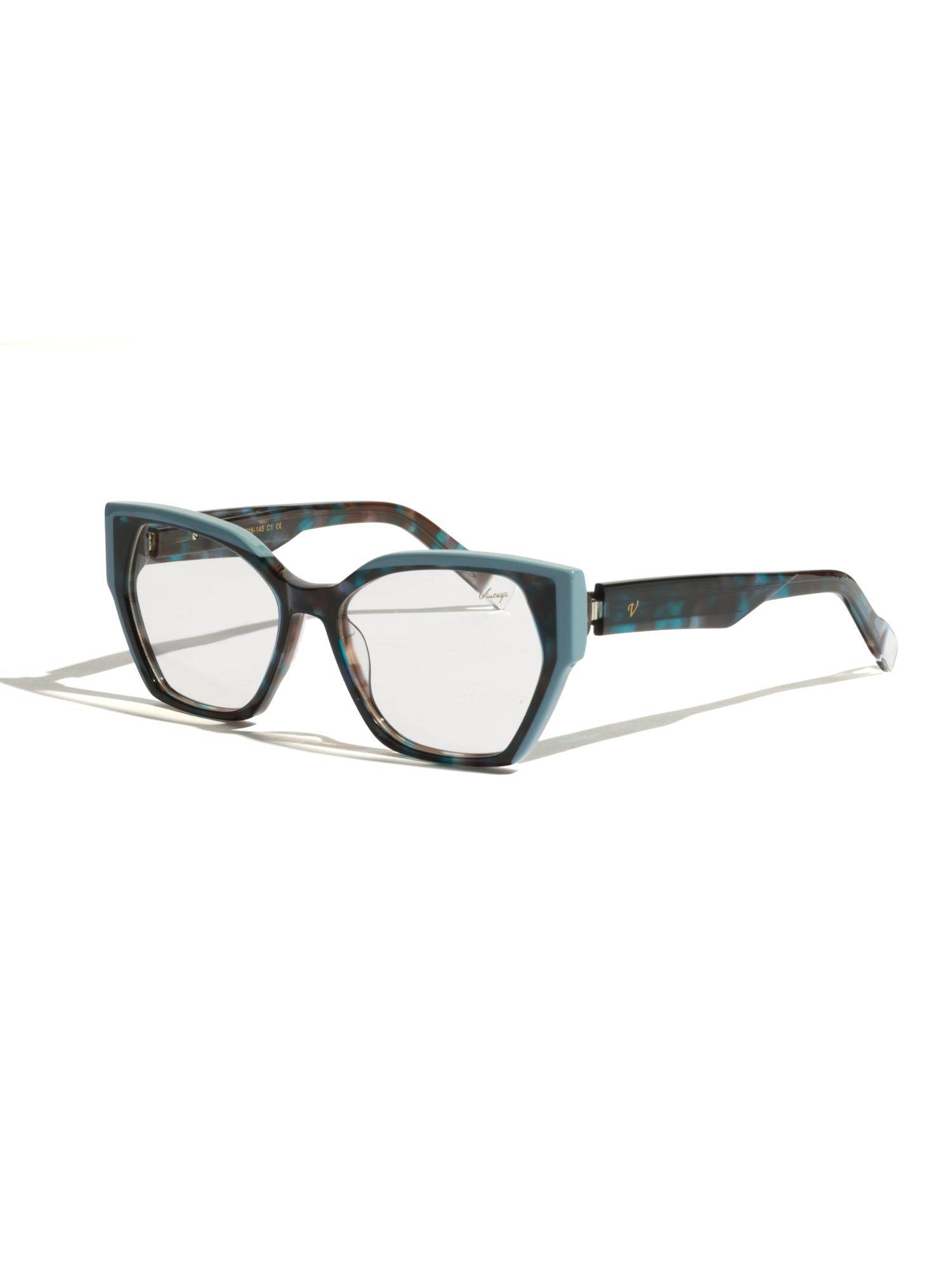 Vintage Women Butterfly Regular Lens Blue Frame (55)