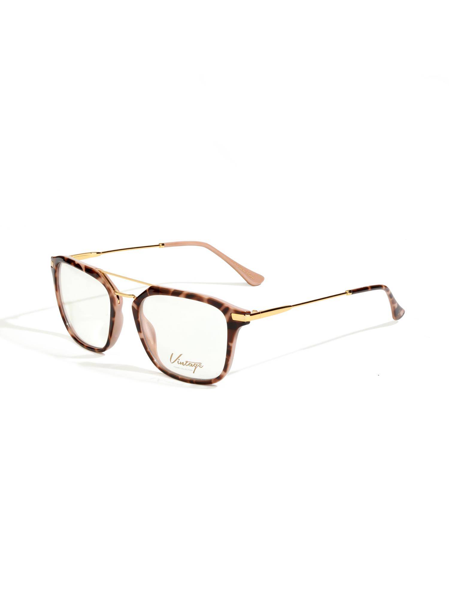 Vintage Unisex Wayfarer Regular Lens Brown Frame (53)