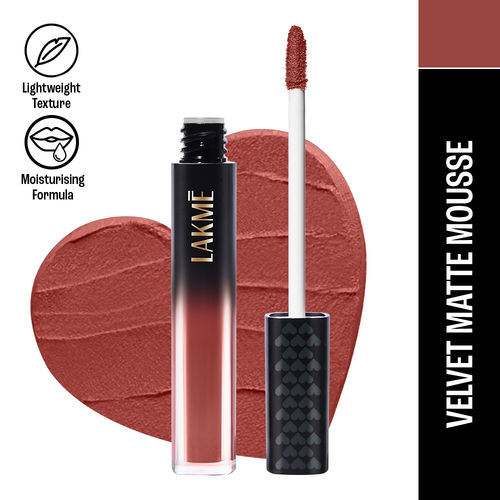 Lakme Xtraordin-Airy Velvet Lightweight Matte Lip Mousse With Cocoa Butter- 304 Chocolate Temptation