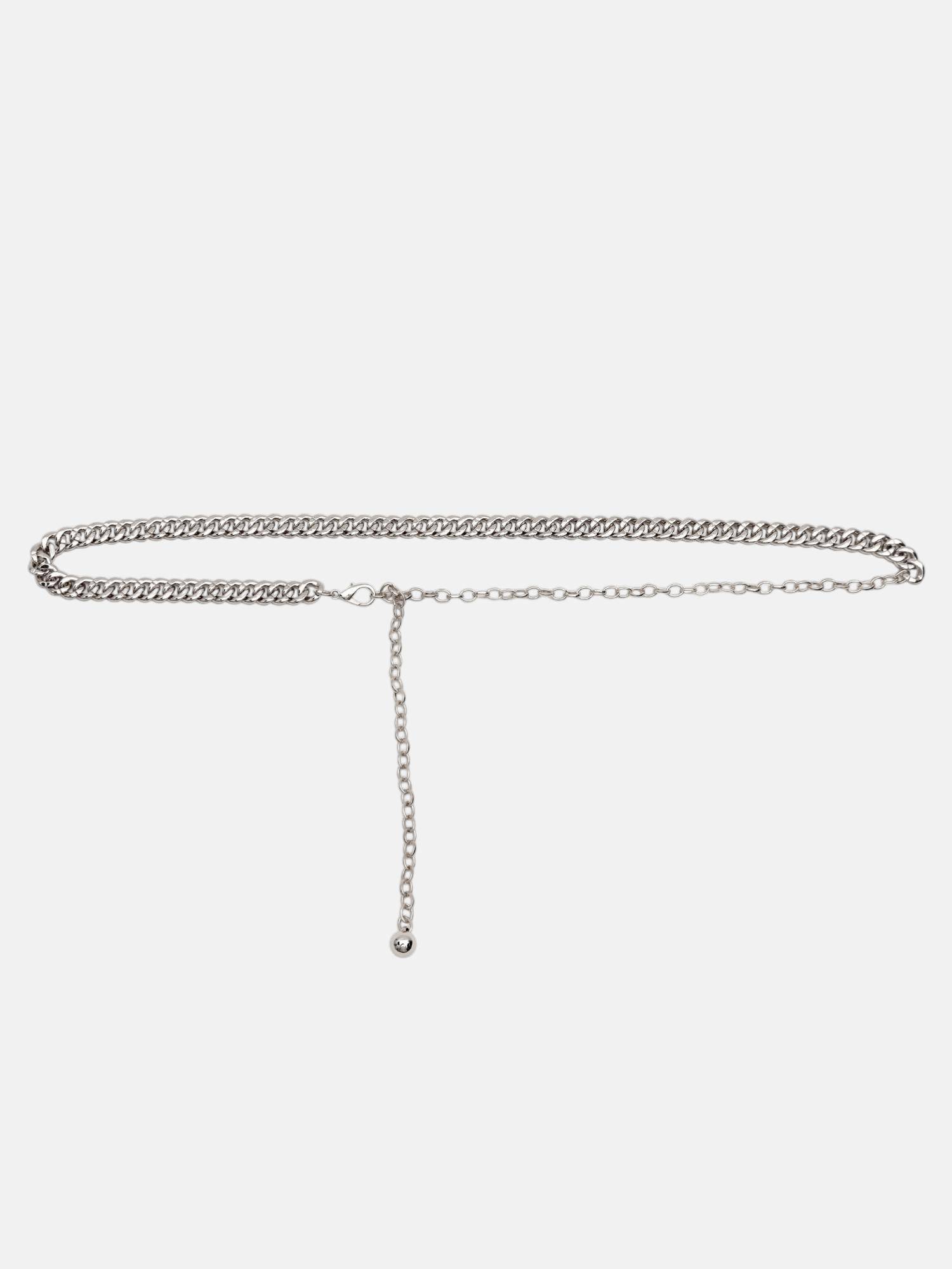 Kazo Bejewelled Embellished Belt - Silver