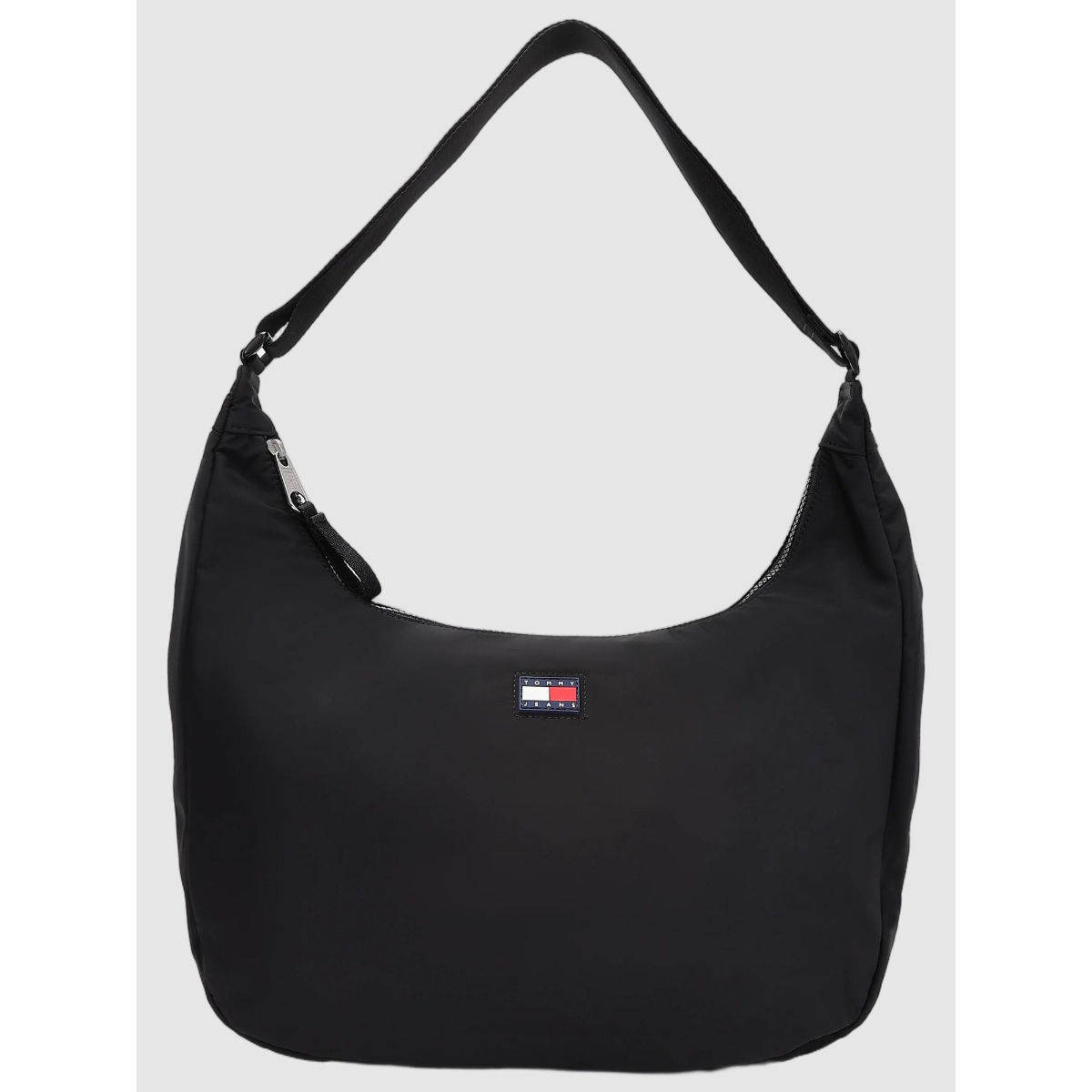 Tommy Hilfiger Solid Black Polyester Shoulder Bag