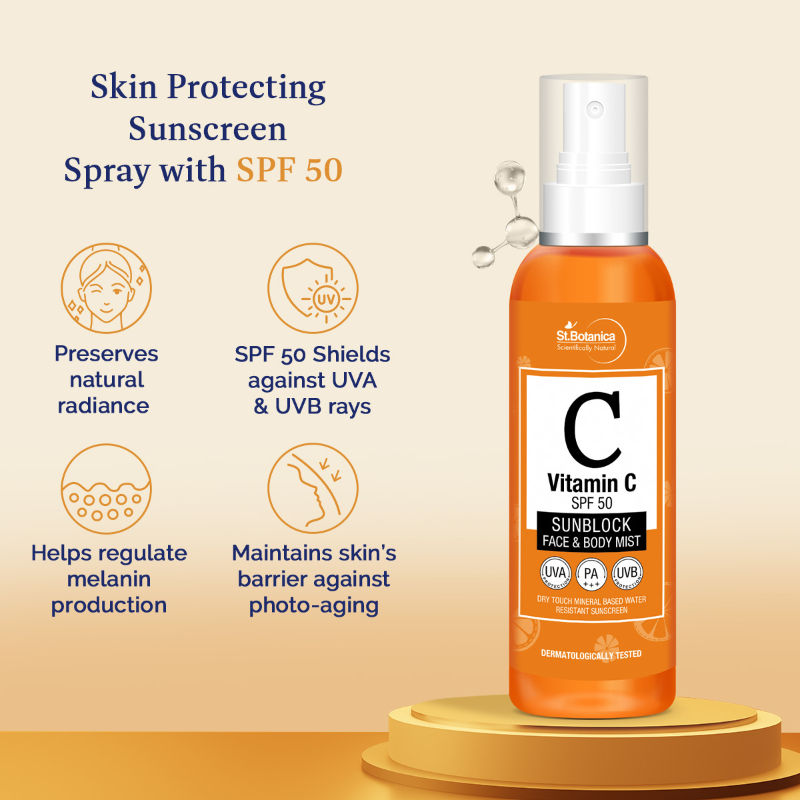 St.Botanica Vitamin C SPF 50 Sunblock Face & Body Mist Sunscreen Buy