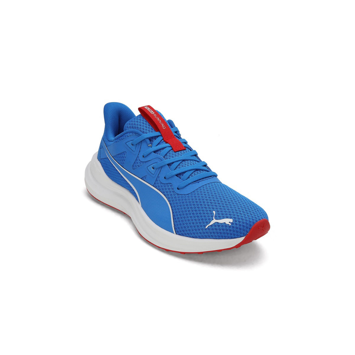 Puma blue clearance & red sneakers