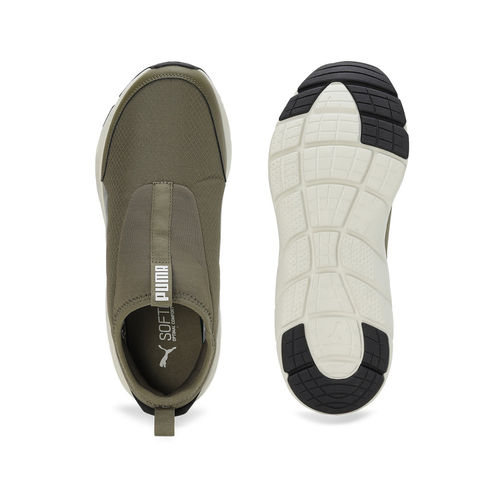 Buy Puma Softride Flex Slipon Wide Unisex Green Running Shoes Online